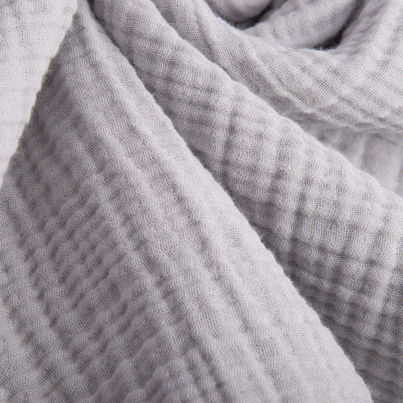 Fabric Muslin cotton 4-layer сіра, фото 2 Fabric Muslin cotton 4-layer сіра, фото 2