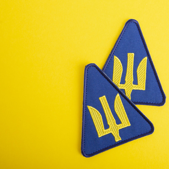 Шеврон нашивка на липучке Воздушные силы Украины, вышитый патч 9,3х8,2 см, фото 5