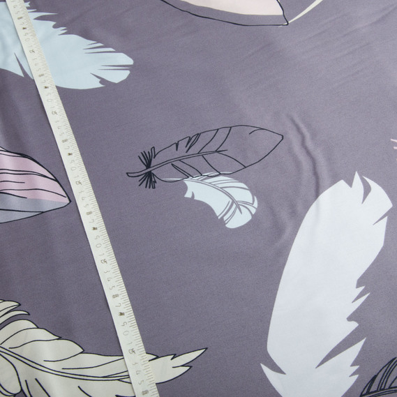 Satin fabric for bed linen cotton 2.4 m папороть сіра, фото 4