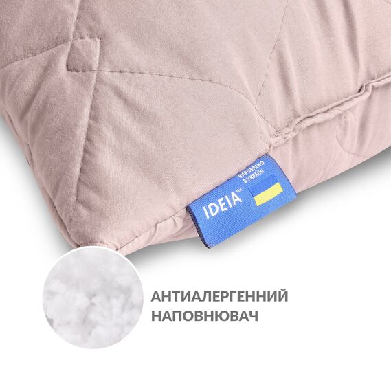 Подушка для сна и отдыха CUBE IDEIA 40x135 cм, подушка для тела, длинная подушка, антиаллергенная беж, фото 3