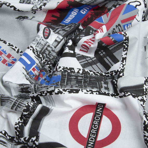 Тканина бязь ранфорс для постільної білизни 2,4 м V-G5639/1 LONDON, фото 2