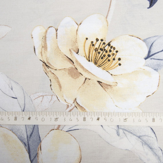 Ткань бязь ранфорс для постельного белья 2,4 м V-26915/8 Магнолія беж, фото 4