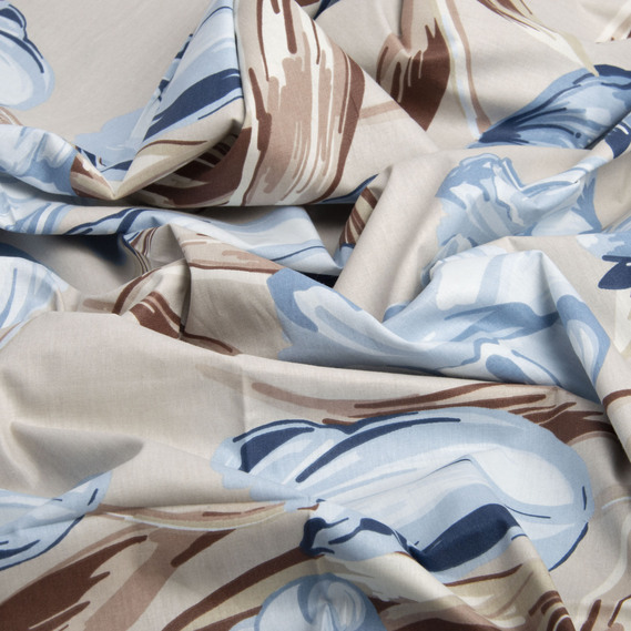 Calico fabric 2.4 Selonya V-26403/19 тюльпан блакитний на беж, фото 2 Calico fabric 2.4 Selonya V-26403/19 тюльпан блакитний на беж, фото 2