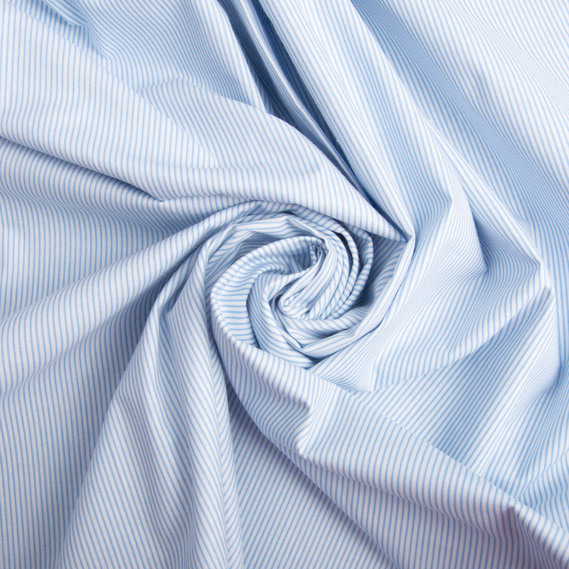 Ткань бязь ранфорс для постельного белья 2,4 м V-М01026/6 смужки дрібні блакит, фото 1 Ткань бязь ранфорс для постельного белья 2,4 м V-М01026/6 смужки дрібні блакит, фото 1