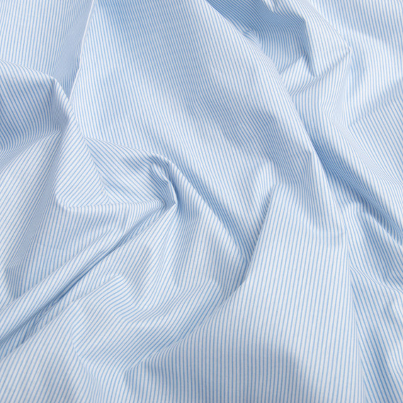 Ткань бязь ранфорс для постельного белья 2,4 м V-М01026/6 смужки дрібні блакит, фото 2 Ткань бязь ранфорс для постельного белья 2,4 м V-М01026/6 смужки дрібні блакит, фото 2