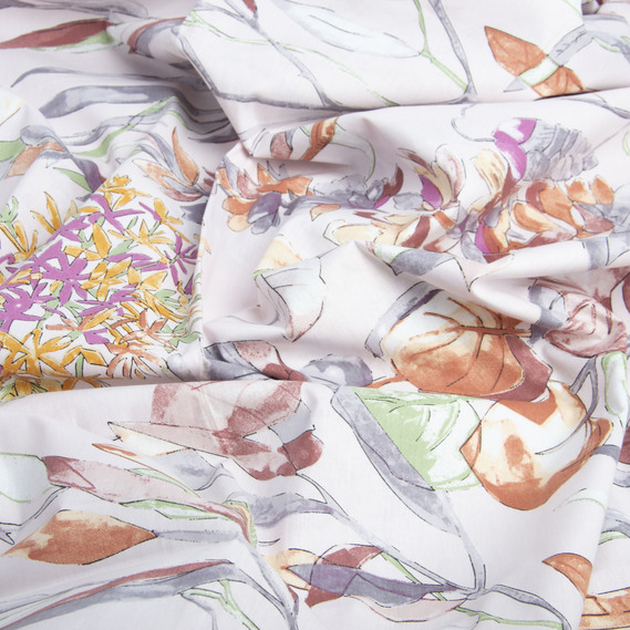 Calico fabric 2.4 Selonya V-25078/12 флора пудра/бордо, фото 2