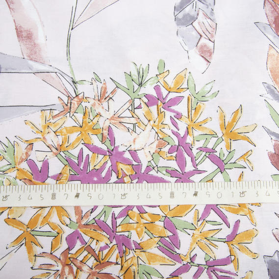 Calico fabric 2.4 Selonya V-25078/12 флора пудра/бордо, фото 4