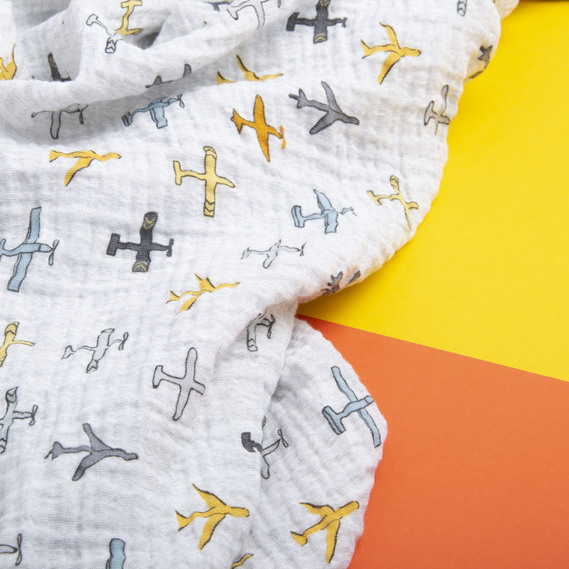 Тканина бавовняна Муслін 170 см, 120 г/м2 для суконь, блузок, спідниць, халатів, костюмів, пледів літачок, фото 3