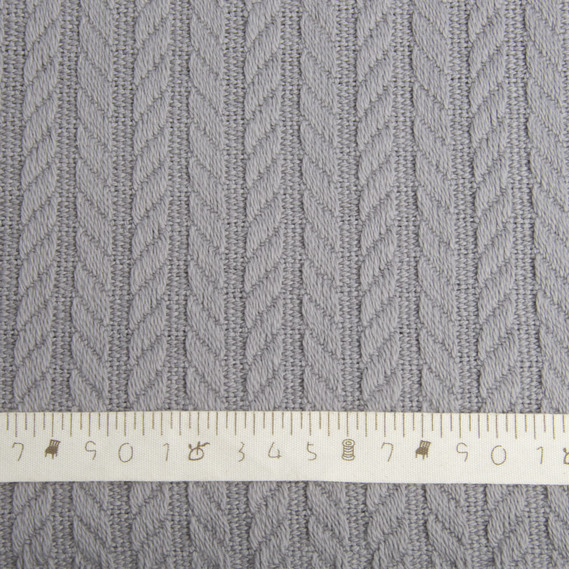 Ткань декоративная хлопок Косичка 290 гр/м2 сіра, фото 5