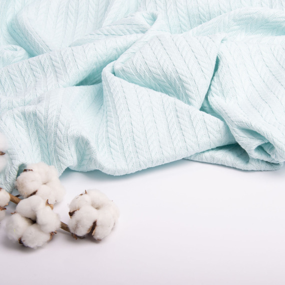 Fabric - Decorative Cotton "Kosichka" 290 g/m2 св/бірюза, фото 1 Fabric - Decorative Cotton "Kosichka" 290 g/m2 св/бірюза, фото 1