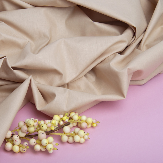 Тканина бязь ранфорс для постільної білизни, бавовна 130 гр/м2, 240 см V-51 капучино, фото 3 Тканина бязь ранфорс для постільної білизни, бавовна 130 гр/м2, 240 см V-51 капучино, фото 3
