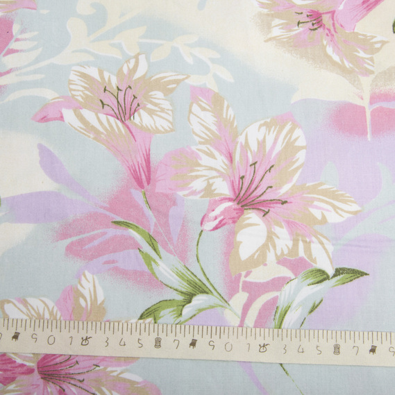Calico fabric 2.2 Tik Лілія JS-100-004 м`ята, фото 4