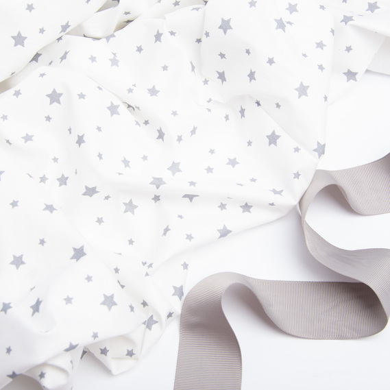 Тканина бязь ранфорс для постільної білизни 2,4 м V-23764/7 зірочки білі на сірому, фото 3 Тканина бязь ранфорс для постільної білизни 2,4 м V-23764/7 зірочки білі на сірому, фото 3