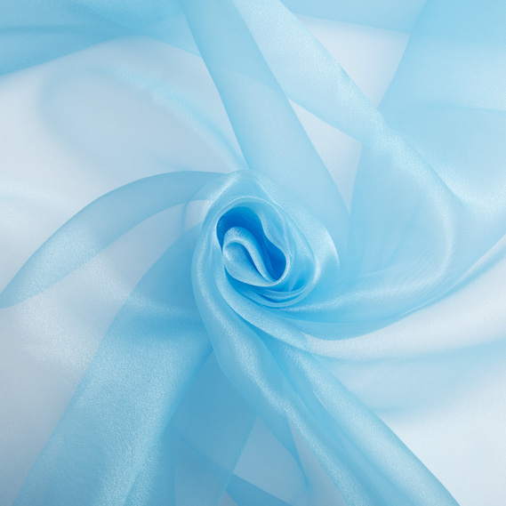 Тканина органза блакитно/бірюзова, фото 1