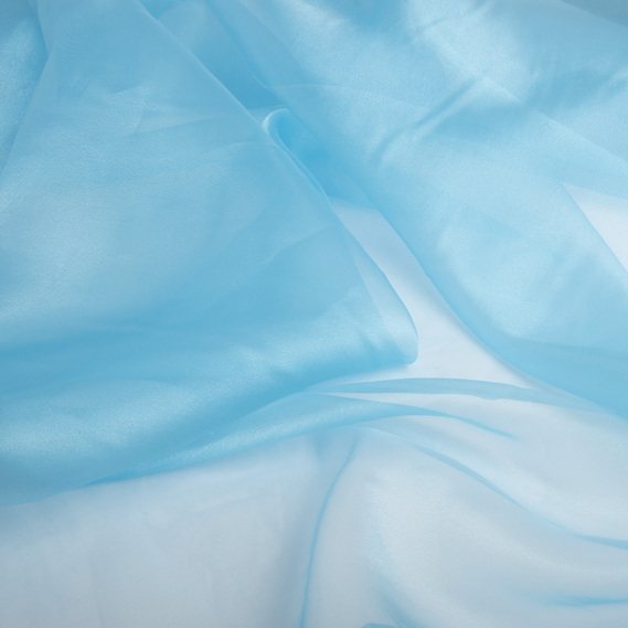 Тканина органза блакитно/бірюзова, фото 2