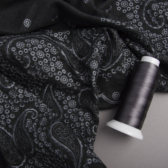 Тканина костюмна WT-14489 Орлена темно сіра, фото 3 Тканина костюмна WT-14489 Орлена темно сіра, фото 3