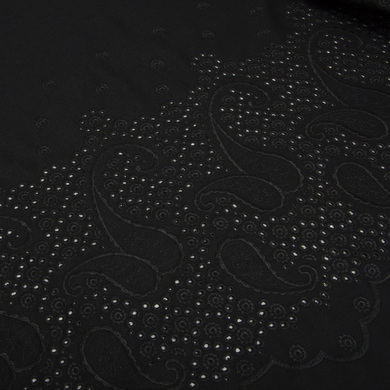 Тканина костюмна WT-14489 Орлена чорна, фото 4