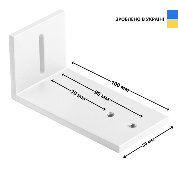 Кронштейн настінний до стельового карнизу IDEIA металевий білий, фото 4 Кронштейн настінний до стельового карнизу IDEIA металевий білий, фото 4