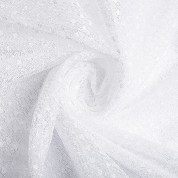 Ткань тюль жаккард V-1 білий, фото 1 Ткань тюль жаккард V-1 білий, фото 1