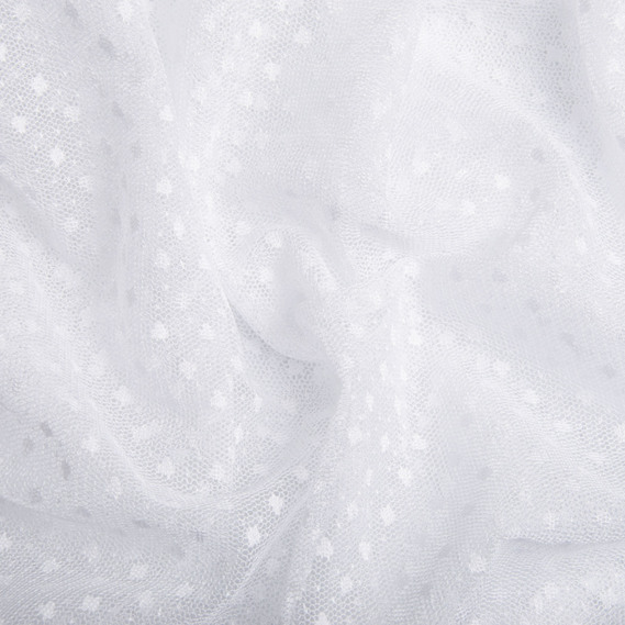 Ткань тюль жаккард V-1 білий, фото 2 Ткань тюль жаккард V-1 білий, фото 2