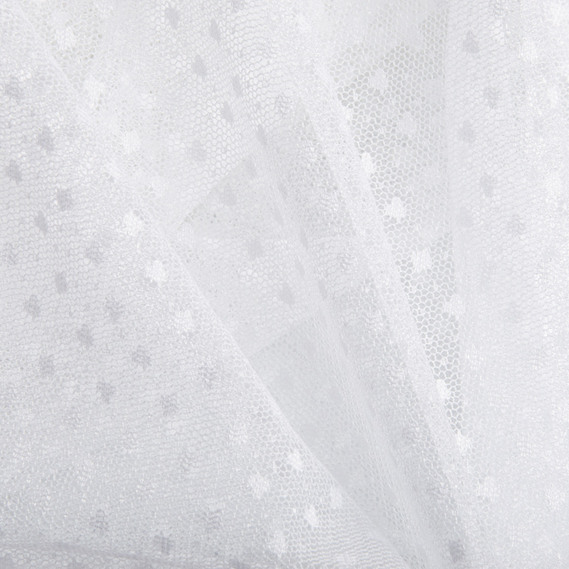 Ткань тюль жаккард V-1 білий, фото 3 Ткань тюль жаккард V-1 білий, фото 3