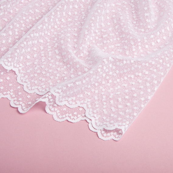 Ткань тюль жаккард V-1 білий, фото 6 Ткань тюль жаккард V-1 білий, фото 6