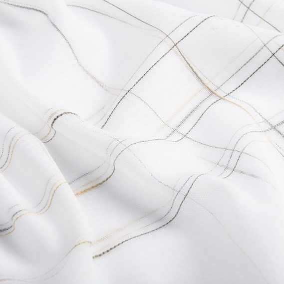 Ткань тюль рогожка V-6/6 жовто-зелен.смужка, фото 2 Ткань тюль рогожка V-6/6 жовто-зелен.смужка, фото 2