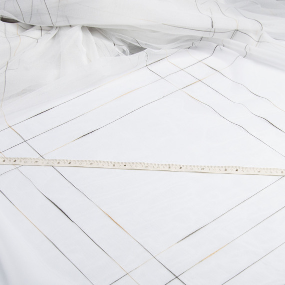 Ткань тюль рогожка V-6/6 жовто-зелен.смужка, фото 3 Ткань тюль рогожка V-6/6 жовто-зелен.смужка, фото 3