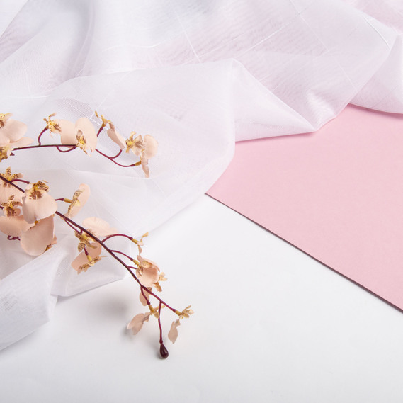 Ткань тюль рогожка V-55/1 білий, фото 4 Ткань тюль рогожка V-55/1 білий, фото 4