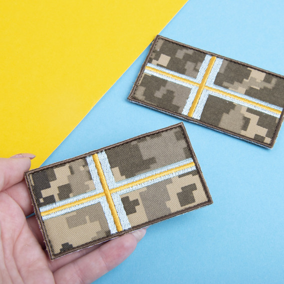 Шеврон нашивка на липучке Погон Капелан, вышитый патч 5х9,5 см піксель, фото 4 Шеврон нашивка на липучке Погон Капелан, вышитый патч 5х9,5 см піксель, фото 4