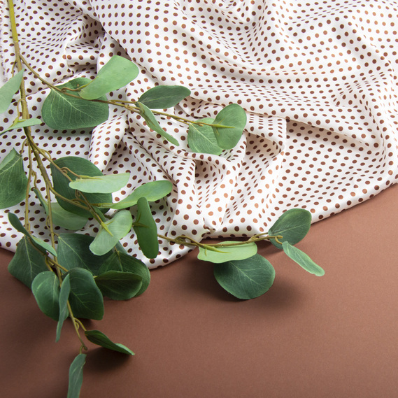 Fabric Atlas Peas multi-colored конфеті молоко/корич №1, фото 3