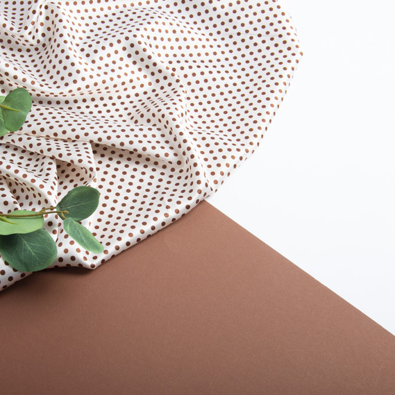 Fabric Atlas Peas multi-colored конфеті молоко/корич №1, фото 4