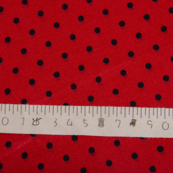 Тканина плательная атлас Горохи дріб кавун, фото 4 Тканина плательная атлас Горохи дріб кавун, фото 4