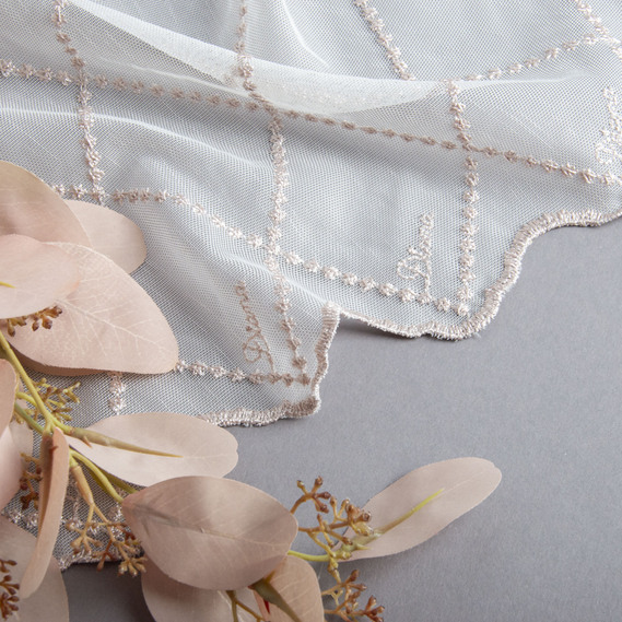 Tulle tulle with diamond embroidery V-pudra, фото 3 Tulle tulle with diamond embroidery V-pudra, фото 3