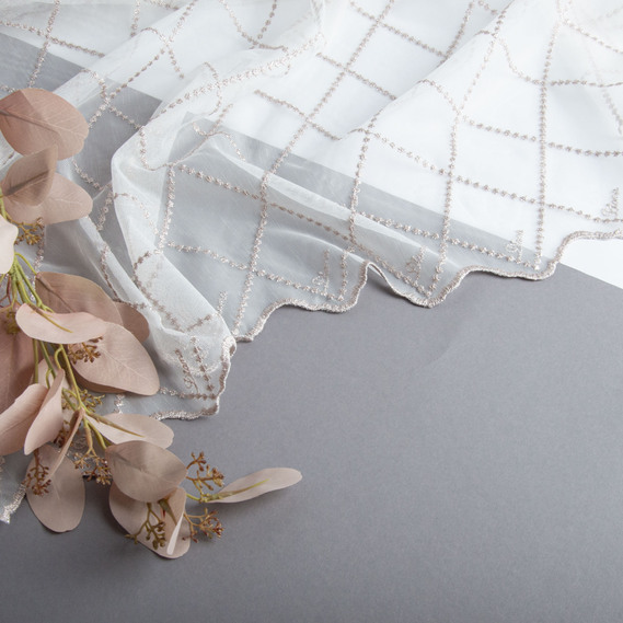 Tulle tulle with diamond embroidery V-pudra, фото 4 Tulle tulle with diamond embroidery V-pudra, фото 4