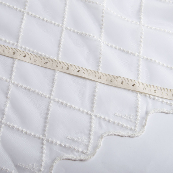 Тюль фатин с вышивкой Ромб V-KREM, фото 4 Тюль фатин с вышивкой Ромб V-KREM, фото 4