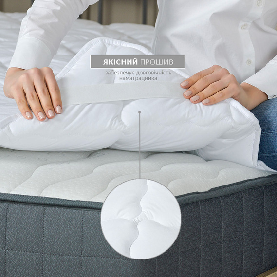 Matress protector with 4 elastic band TM IDEIA 120х200 см білий, фото 4