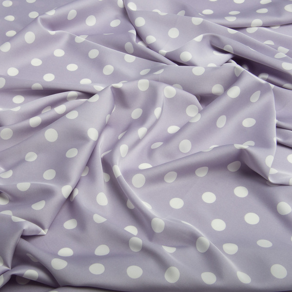 Fabric satin silk горошок сер св/бузок, фото 2 Fabric satin silk горошок сер св/бузок, фото 2