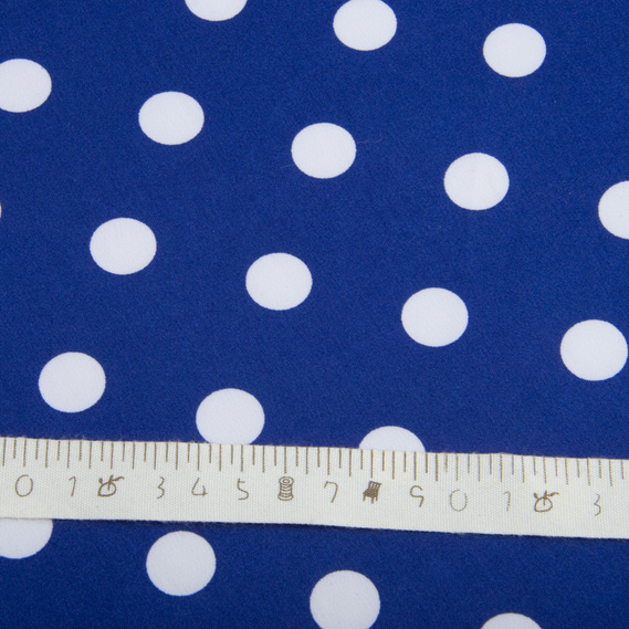 Тканина атлас шовк горошок сер електрик, фото 4