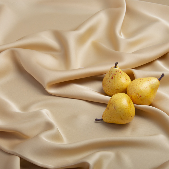 Тканина плательная атлас шовк Vanessa золото, фото 3