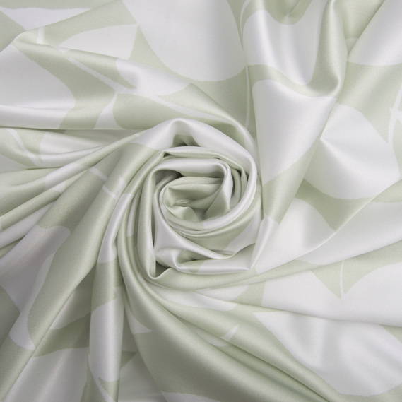 Ткань плательная атлас шелк листя олива, фото 1 Ткань плательная атлас шелк листя олива, фото 1