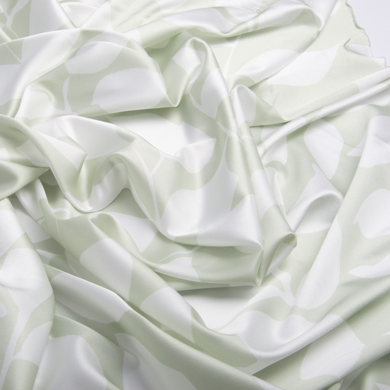 Ткань плательная атлас шелк листя олива, фото 2 Ткань плательная атлас шелк листя олива, фото 2