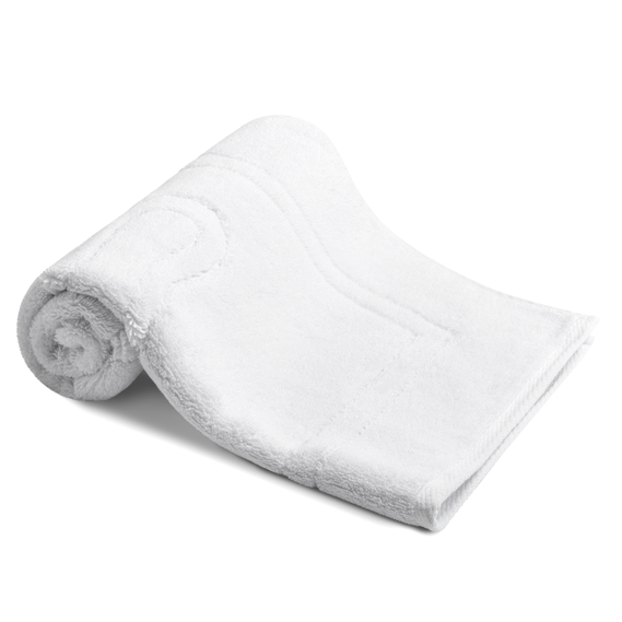 Килимок для ніг та ванної кімнати 50х70 см бавовна жаккард з ніжками щіл 800 гр/м2 білий, фото 3