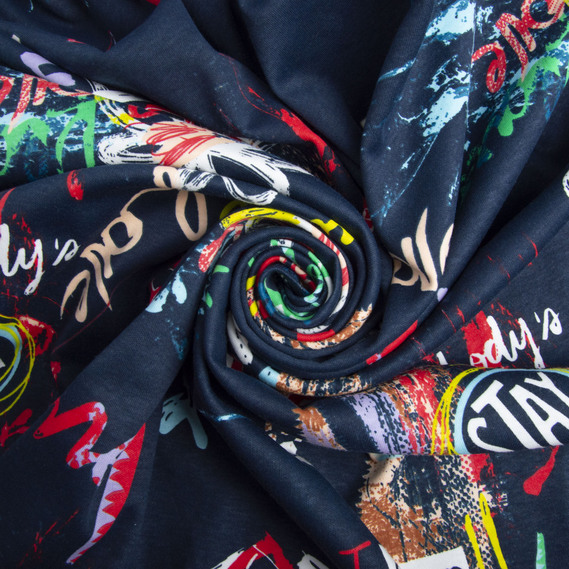 Трикотажное полотно Интерлок 190 гр/м2 драйв т/синій, фото 1 Трикотажное полотно Интерлок 190 гр/м2 драйв т/синій, фото 1