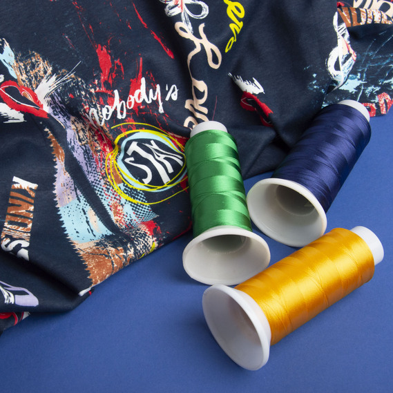 Трикотажное полотно Интерлок 190 гр/м2 драйв т/синій, фото 3 Трикотажное полотно Интерлок 190 гр/м2 драйв т/синій, фото 3