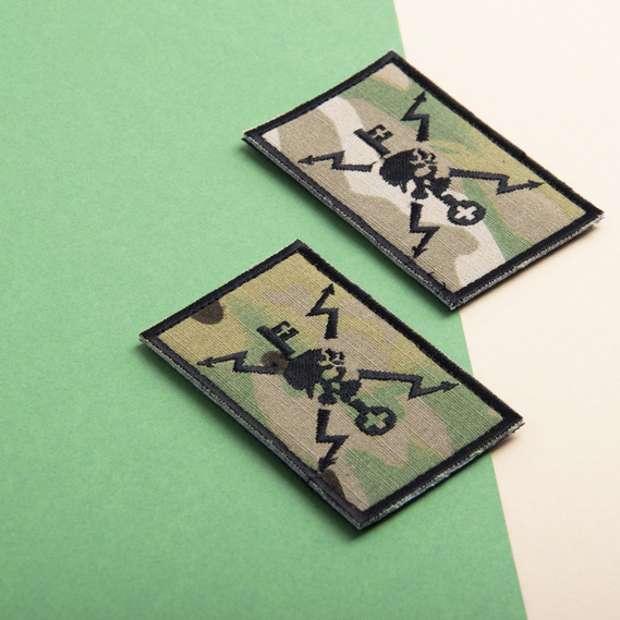 Hook and loop patch, size 5x7.8 cm, depicting a communication specialist мультикам, фото 2