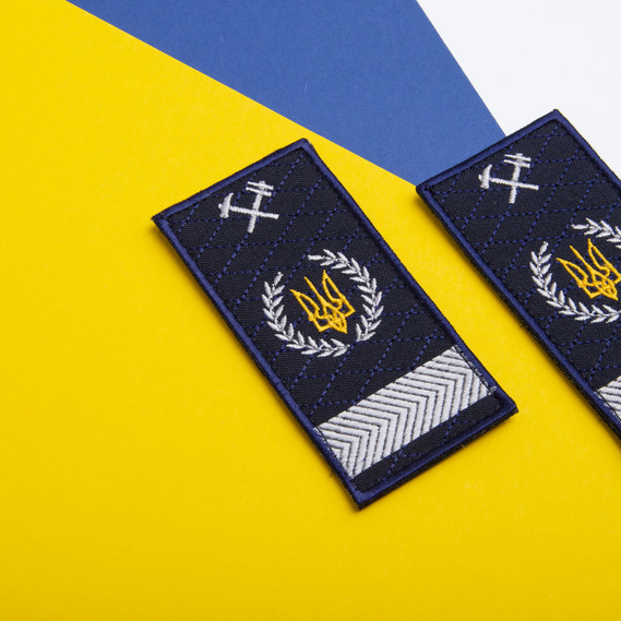 Шеврон на липучке Укрзалізниця Погон Глава Правления Директорат, вышитый патч 5х10 см, фото 4