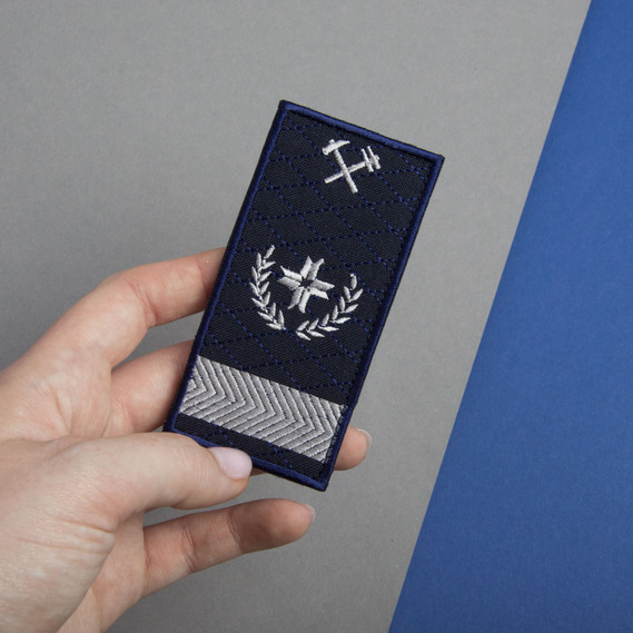 Hook-and-loop patch "Ukrzaliznytsia" Directorate Member of the Board 5x10 cm., фото 3