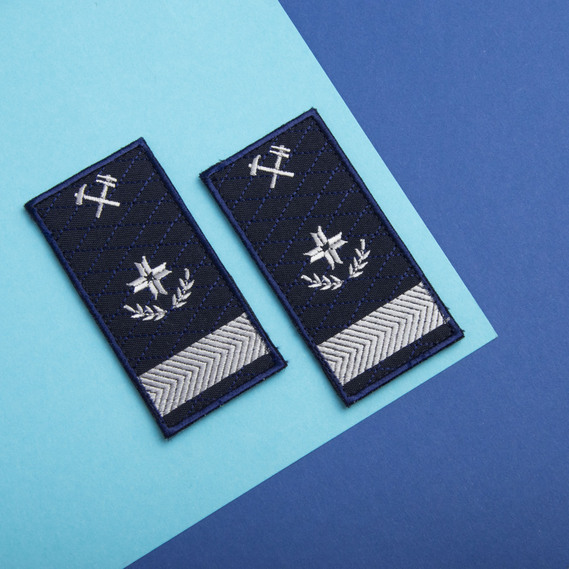 Шеврон на липучці Укрзалізниця Погон Директор функціональний, вишитий патч 5х10 см, фото 3