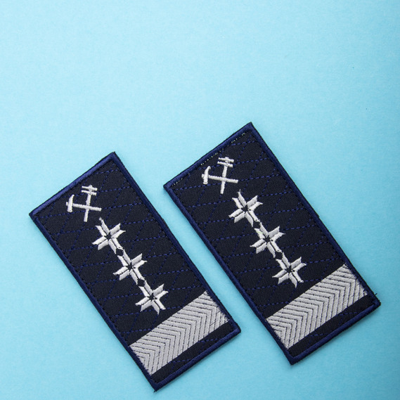 Chevron on Velcro Ukrzaliznytsia Epaulet Department Director 5x10 cm, фото 4